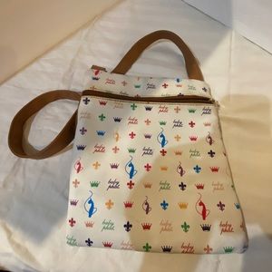 Baby Phat Black Leather Purse Crossbody Cat Kitten Satchel Top Handle Shoulder